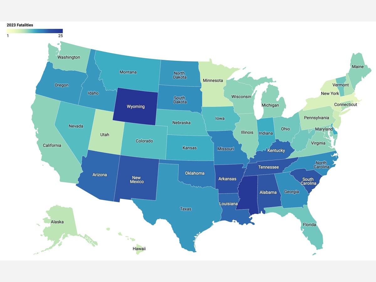 Number of traffic fatalities in the USA fell by 3.6% in 2023 – and in Ohio?