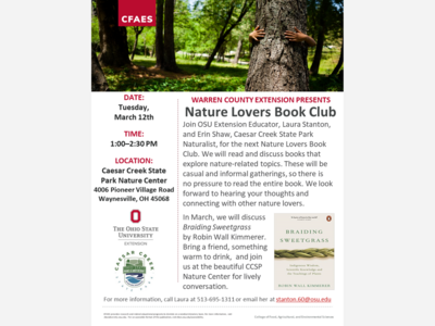 You're Invited to the Nature Lover's Book Club