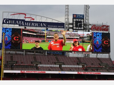 Warren County Resident Honored on Field at Cincinnati Reds Game