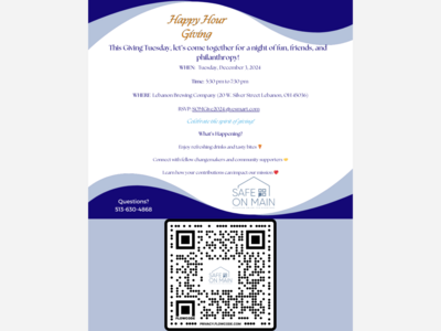 SAFE on Main Happy Hour Giving
