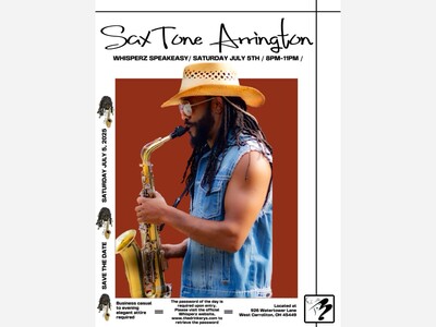 Live Music from Saxtone Arrington at Whisperz Speakeasy