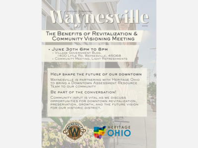 Downtown Waynesville Selected for Heritage Ohio Downtown Assessment Program