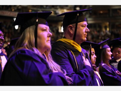 Lebanon Couple Walk Across Commencement Stage Together