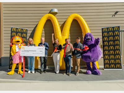 NEW MAINEVILLE MCDONALD’S HOSTS RIBBON CUTTING AND CHECK DONATION