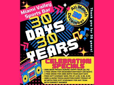 Miami Valley Sports Bar Celebrates 30 Years