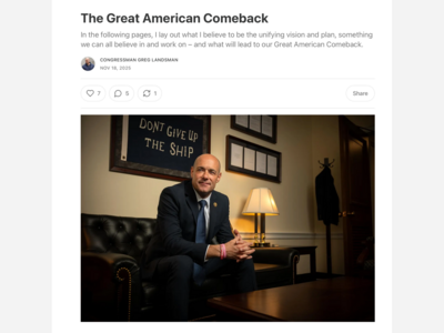 The Great American Comeback — Congressman Greg Landsman