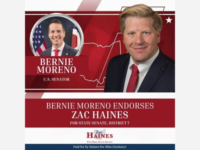 U.S. Senator Bernie Moreno Endorses Zac Haines for Ohio State Senate