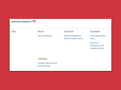 BANK OF AMERICA MUSEUMS ON US® OFFERS FREE ADMISSION