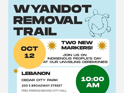 Wyandot Removal Trail Marker to Be Dedicated Monday in Lebanon