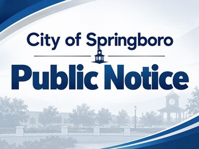 CITY OF SPRINGBORO PUBLIC NOTICE