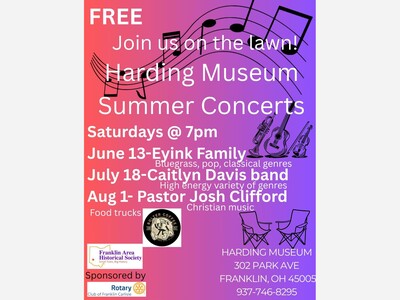Franklin Area Historical Society to host a summer concert series