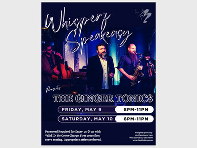 Live Music from The Ginger Tonics at Whisperz Speakeasy