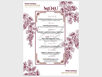 Seven Course Wine Pairing at Whisperz Speakeasy