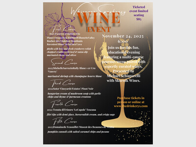 Multi-Course Gourmet Wine Pairing at Whisperz Speakeasy