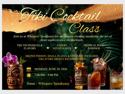 Tiki Cocktail Class at Whisperz Speakeasy