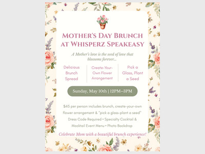 Mother's Day Brunch at Whisperz Speakeasy
