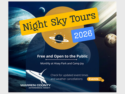 Night Sky Tour with Warren County Astronomical Society at Hisey Park